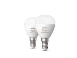 Philips Hue P45 E14 Lyspære 5,1W 2200-6500K Hue White Color Ambiance - 2 Pakning -Lightup Butikk Philips Hue P45 E14 lyspaere 51W 2200 6500K Hue White Color Ambiance 2 pakning LED paere E14 sokkel Philips Hue 929003573602 3