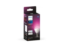 Philips Hue P45 E14 Lyspære 5,1W 2200-6500K Hue White Color Ambiance -Lightup Butikk Philips Hue P45 E14 lyspaere 51W 2200 6500K Hue White Color Ambiance LED paere E14 sokkel Philips Hue 929003573601 5