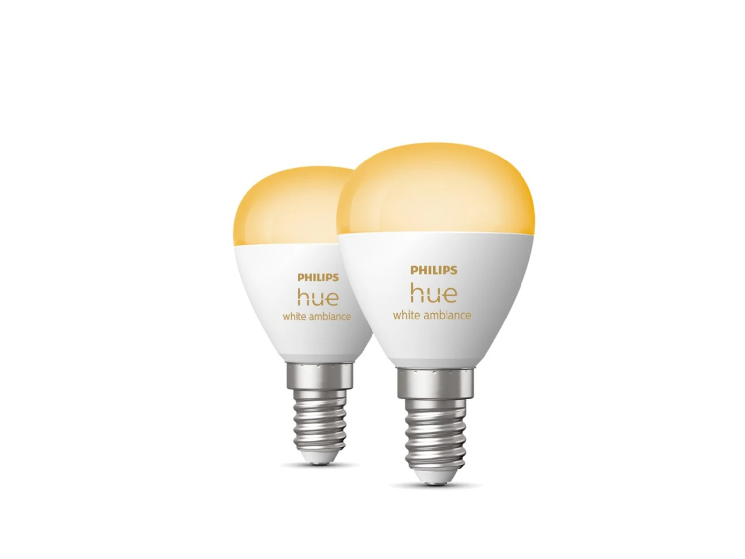 Philips Hue P45 E14 Lyspære 5,1W 2200-6500K White Ambiance - 2 Pakning 3 Philips Hue P45 E14 Lyspære 5,1W 2200-6500K White Ambiance - 2 Pakning