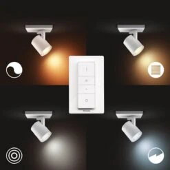 Philips Hue Runnner 1 Spot M/fjernkontroll White Ambiance -Lightup Butikk Philips Hue Runnner 1 spot mfjernkontroll White Ambiance Taklamper Philips Hue 929003045901 9