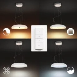 Philips Hue White Ambiance Amaze Pendel, Hvit -Lightup Butikk Philips Hue White Ambiance Amaze pendel hvit Takpendler Philips Hue 929003054801 4