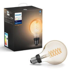 Philips Hue White LED E27 Globe Filament 7,2W, 2100 K, Dimbar, Bluetooth