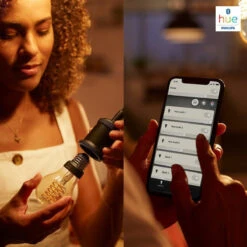 Philips Hue White LED E27 Globe Filament 7,2W, 2100 K, Dimbar, Bluetooth 17 Philips Hue White LED E27 Globe Filament 7,2W, 2100 K, Dimbar, Bluetooth -Lightup Butikk Philips Hue White LED E27 Globe Filament 72W 2100 K dimbar bluetooth Smartpaerer E27 Philips Hue 929003051901 8