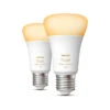 Philips Hue White LED 8W E27 A60 2200-6500 Kelvin - 60 Mm - 2 Pakning -Lightup Butikk Philips Hue white LED 8W E27 A60 2200 6500 Kelvin 60 mm 2 pakning Smartpaerer E27 Philips Hue 929002468404 1