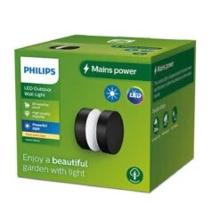 Philips Laven 6W Rund Vegglampe Utendørs IP44 2700 Kelvin -Lightup Butikk Philips Laven 6W rund vegglampe utendors IP44 2700 Kelvin Utebelysning vegg veggskjold Philips 929003362401 3