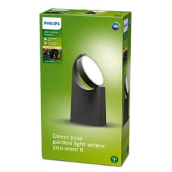 Philips Mimosa Uplight 7W 2700K IP44 25 - Antrasitt -Lightup Butikk Philips Mimosa uplight 7W 2700K IP44 25 Antrasitt Utebelysning pullert Philips 929003262501 7