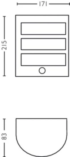 Philips Python Vegglampe Utendørs IP44 6W LED M/sensor - Antrasitt -Lightup Butikk Philips Python vegglampe utendors IP44 6W LED msensor Antrasitt Utebelysning vegg veggskjold Philips 929003188001 2