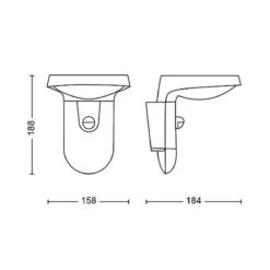 Philips Tyla Vegglampe 1,2W 3000 Kelvin IP44 Solcelledrevet Med Dag/natt Og Bevegelses Sensor -Lightup Butikk Philips Tyla vegglampe 12W 3000 Kelvin IP44 solcelledrevet med dagnatt og bevegelses sensor Utebelysning vegg klassisk Philips 929003260301 4
