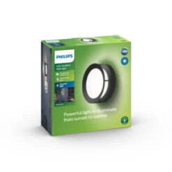Philips MyGarden Actea Vegglampe Utendørs IP44 12W LED - Svart -Lightup Butikk Philips myGarden Actea vegglampe utendors IP44 12W LED Svart Utebelysning vegg veggskjold Philips 915005554301 5