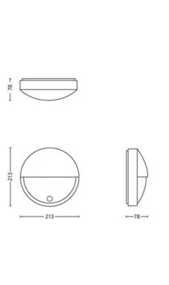 Philips MyGarden Capricorn Vegglampe Utendørs IP44 6W LED M/bevegelses Sensor IR - Antrasitt -Lightup Butikk Philips myGarden Capricorn vegglampe utendors IP44 6W LED mbevegelses sensor IR Antrasitt Utebelysning vegg veggskjold Philips 915005193001 5