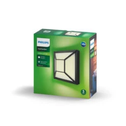 Philips MyGarden Drosera Vegglampe Utendørs IP44 12W LED - Svart -Lightup Butikk Philips myGarden Drosera vegglampe utendors IP44 12W LED Svart Utebelysning vegg veggskjold Philips 915005554701 5