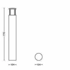 Philips MyGarden Stock LED Pullert, Antrasitt -Lightup Butikk Philips myGarden Stock LED pullert antrasitt Utebelysning pullert Philips 915005194701 5
