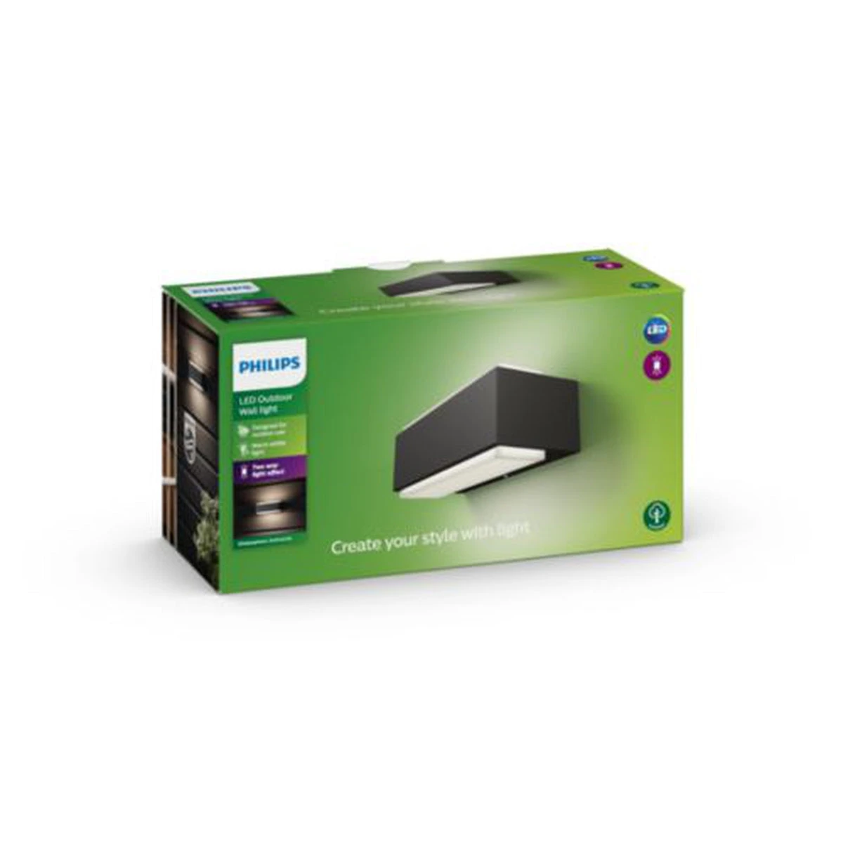 Philips MyGarden Stratosphere Vegglampe Opp/ned Utendørs IP44 2x4,5W LED- Antrasitt 7 Philips MyGarden Stratosphere Vegglampe Opp/ned Utendørs IP44 2x4,5W LED- Antrasitt - Bilde 5