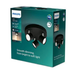 Philips MyLiving Star Rund Taklampe 3x4,5W 2700 Kelvin Dimbar - Svart -Lightup Butikk Philips myLiving star rund taklampe 3x45W 2700 Kelvin dimbar Svart Taklamper Philips 929003205301 3