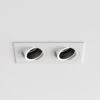 Pinhole Slimline Square Twin Justerbar Spot GU10 - Hvit -Lightup Butikk Pinhole Slimline Square Twin justerbar spot GU10 Hvit Downlight lavtbyggende Astro Lighting Asg 1434005 1
