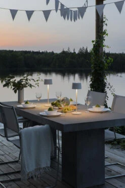 Konstsmide Positano Bordlampe Oppladbar Utendørs IP54 - Svart -Lightup Butikk Positano bordlampe oppladbar utendors IP54 Svart Utebelysning Hagebelysning Konstsmide 7813 750 3