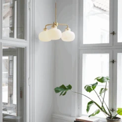 Raito Takpendel 3 Lys - Opal Hvit