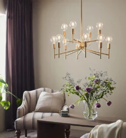 Markslöjd Regent Takpendel 12 Lys - Gullfarget - Gull -Lightup Butikk Regent takpendel 12 lys Gullfarget Gull Takpendler Markslojd Mrk 108106 3