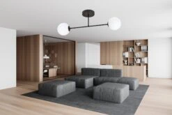 Roma Taklampe 2-lys - Svart/Opal -Lightup Butikk Roma taklampe 2 lys SvartOpal Taklamper Emibig 12322 4