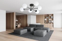 Roma Taklampe 6-lys - Svart/Opal -Lightup Butikk Roma taklampe 6 lys SvartOpal Taklamper Emibig 12326 4