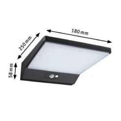 Paulmann Ronas Vegglampe Utendørs 5W 3000 Kelvin M/bevegelses Sensor - Solcelle -Lightup Butikk Ronas vegglampe utendors 5W 3000 Kelvin mbevegelses sensor Solcelle Utebelysning vegg opp og ned Paulmann Pl 94334 3