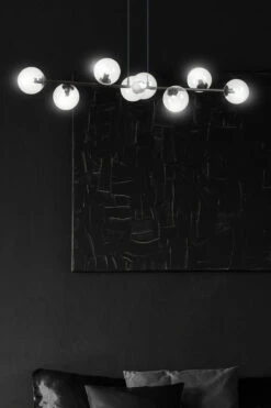 Rossi Takpendel 8 Lys - Svart/Klartglass -Lightup Butikk Rossi takpendel 8 lys SvartKlartglass Takpendler Emibig 8748 3