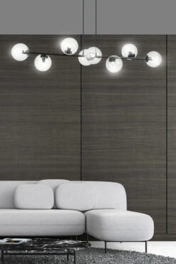 Rossi Takpendel 8 Lys - Svart/Klartglass -Lightup Butikk Rossi takpendel 8 lys SvartKlartglass Takpendler Emibig 8748 4