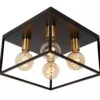 Ruben Taklampe 36x36 Cm 4-lys - Svart/Gullfarget -Lightup Butikk Ruben taklampe 36x36 cm 4 lys SvartGullfarget Taklamper Lucide LC001241430 1