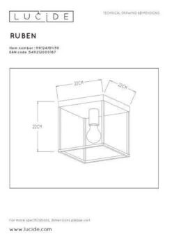 Ruben Taklampe - Svart -Lightup Butikk Ruben taklampe Svart Taklamper Lucide LC001240130 4