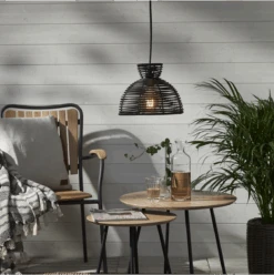 Star Trading Runde Utendørs Lampeskjerm 26 Cm IP44 - Svart