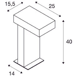 Rusty Pullert 40 Cm IP44 -Lightup Butikk Rusty pullert 40 cm IP44 Utebelysning pullert Slv slv 230090 8