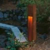 Rusty Pullert 80 Cm IP44 -Lightup Butikk Rusty pullert 80 cm IP44 Utebelysning pullert Slv slv 229411 1