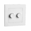 SG LEDDim Dobbel Dimmer - 2x100W - Hvit -Lightup Butikk SG LEDDim dobbel dimmer 2x100W Hvit Elektro dimmere Sg Armaturen As 1431102 1