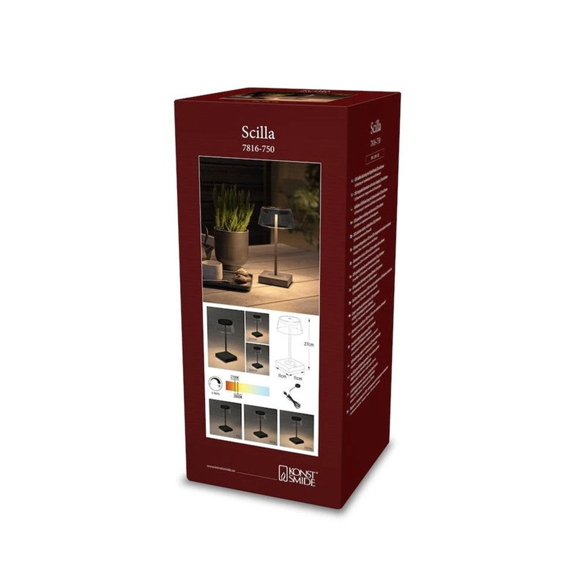 Konstsmide Scilla Bordlampe 27 Cm IP54 Oppladbar USB - Svart 8 Konstsmide Scilla Bordlampe 27 Cm IP54 Oppladbar USB - Svart - Bilde 6