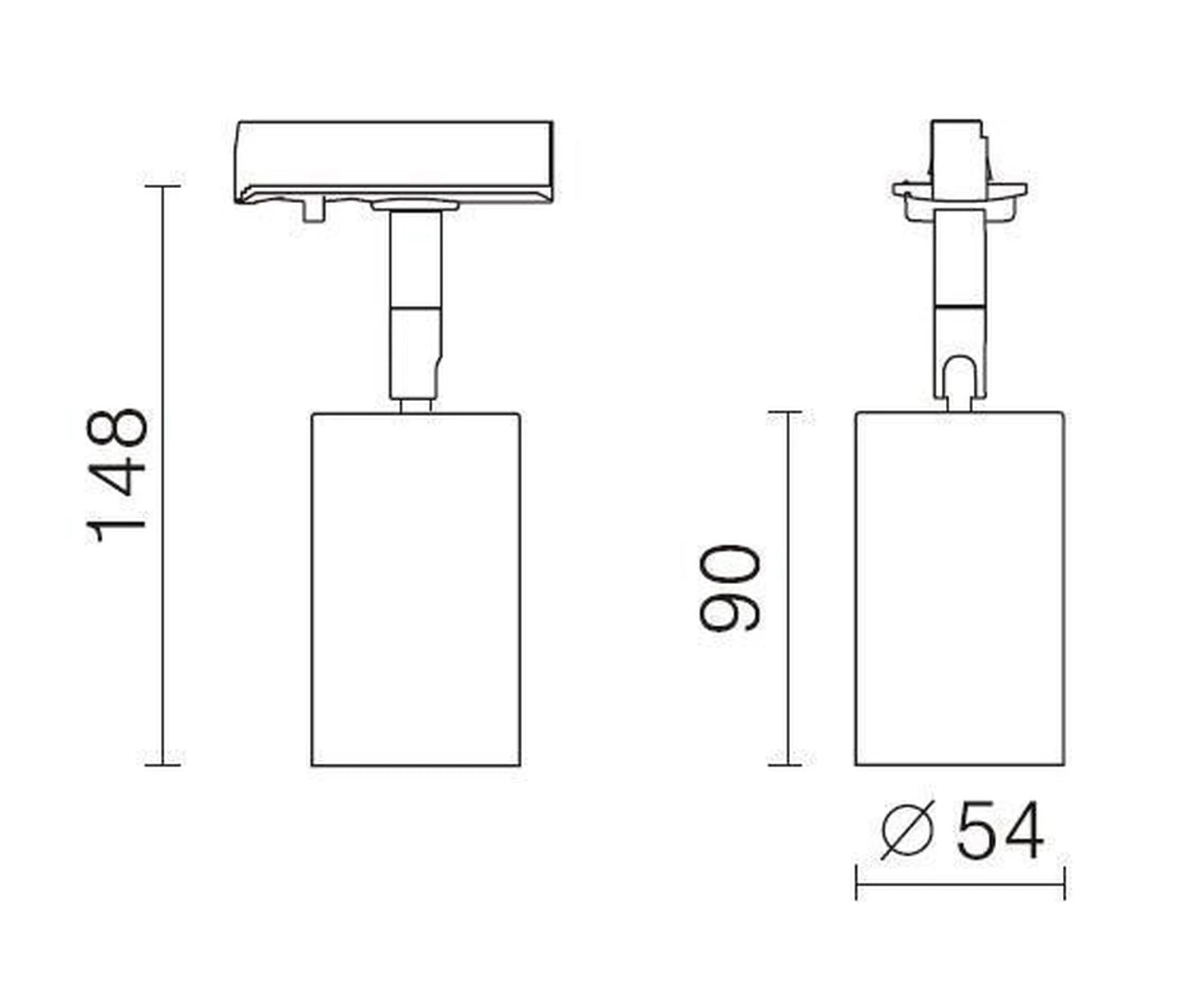 Secco Spotskinne 4 Spotter 2 Meter - Pure White 5 Secco Spotskinne 4 Spotter 2 Meter - Pure White - Bilde 3