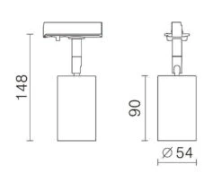 Secco Spotskinne 4 Spotter 2 Meter - Svart -Lightup Butikk Secco spotskinne 4 spotter 2 meter Svart Spotskinner 230V NorDesign 137570405 3