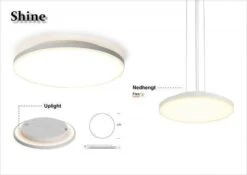 Shine 300 Taklampe CS/PS 10/18/24W 2700/3000K Dimbar - Hvit -Lightup Butikk Shine 300 taklampe CSPS 101824W 27003000K Dimbar Hvit Taklamper NorDesign 513000124 7