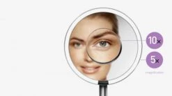 Simplehuman Sminkespeil Med Lys, 20cm Veggmontert Kabel - Børstet Stål -Lightup Butikk Simplehuman sminkespeil med lys 20cm veggmontert kabel Borstet stal Baderomsbelysning sminkespeil Simplehuman ST3003 5