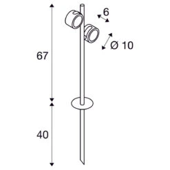 Sitra 360 Dobbel Spot Med Jordspyd IP44 -Lightup Butikk Sitra 360 dobbel spot med jordspyd IP44 Utebelysning spyd Slv slv 231535 4