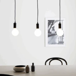 Markslöjd Sky Pendel Rett 3 Lys - Svart - Svart