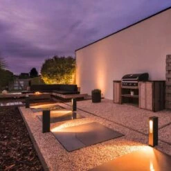 Slotbox Pullert 40 Cm 8W 3000 Kelvin IP44 -Lightup Butikk Slotbox pullert 40 cm 8W 3000 Kelvin IP44 Utebelysning pullert Slv slv 232135 4