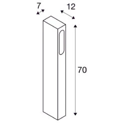 Slotbox Pullert 70 Cm 8W 3000 Kelvin IP44 -Lightup Butikk Slotbox pullert 70 cm 8W 3000 Kelvin IP44 Utebelysning pullert Slv slv 232145 4
