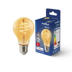 Nordlux Smartpære E27 A60 4,7W 2200 Kelvin 380 Lumen 60mm - Amberfarget -Lightup Butikk Smartpaere E27 A60 47W 2200 Kelvin 380 Lumen 60mm Amberfarget Smartpaerer E27 Nordlux 2170102747 4