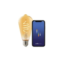 Nordlux Smartpære E27 ST64 4,7W 2200 Kelvin 380 Lumen 64mm - Amberfarget