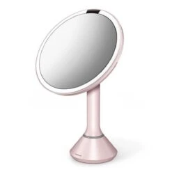 Simplehuman Sminkespeil Med Lys, Sensor Og Oppladbart 20cm - Rosa -Lightup Butikk Sminkespeil med lys sensor og oppladbart 20cm Rosa Baderomsbelysning sminkespeil Simplehuman ST3029 3