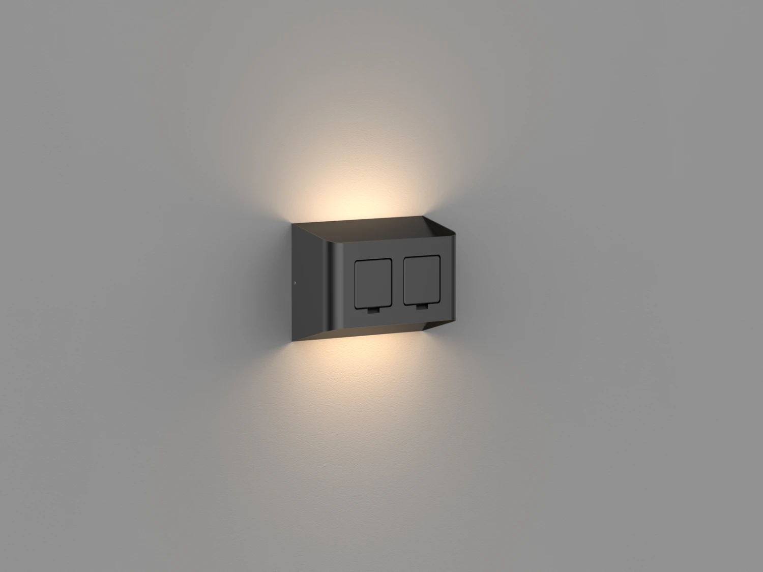 Søgne Vegglampe Utendørs Opp/ned Lys IP44 10W M/dobbel Stikkontakt - Dimbar 8 Søgne Vegglampe Utendørs Opp/ned Lys IP44 10W M/dobbel Stikkontakt - Dimbar - Bilde 6