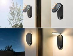 Solar Vegglampe 5W 3000 Kelvin IP65 Utendørs Med Solcelle Og Sensor -Lightup Butikk Solar vegglampe 5W 3000 Kelvin IP65 utendors med solcelle og sensor Utebelysning vegg opp og ned NorDesign 401320505 4