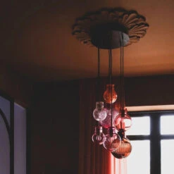 Soloppgang Krystallkuler 7 Stk - Sort Baldakin