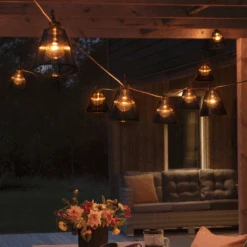 Konstsmide Startsett Lysslynge 10 Lys Med Svarte Skjermer - Amber