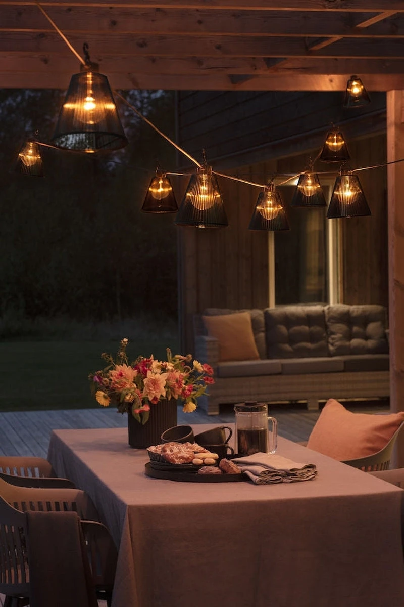 Konstsmide Startsett Lysslynge 10 Lys Med Svarte Skjermer - Amber 5 Konstsmide Startsett Lysslynge 10 Lys Med Svarte Skjermer - Amber - Bilde 3